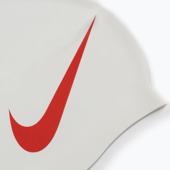 Berretto da bagno Nike Big Swoosh bianco/rosso 2