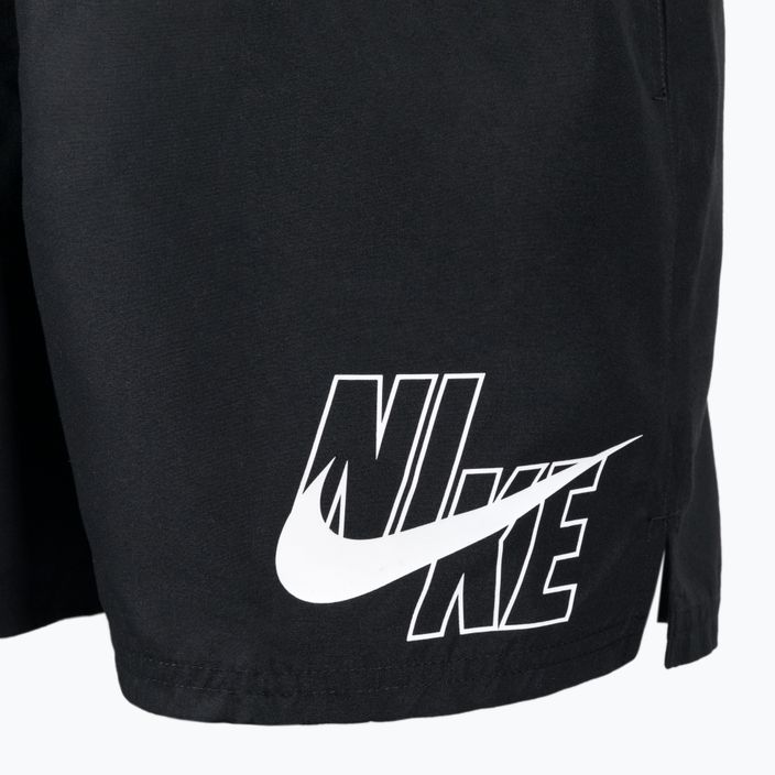 Pantaloncini da bagno Nike Logo Solid 5" Volley da uomo, nero 3