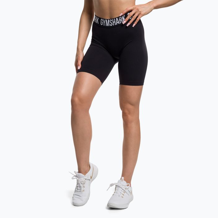 Pantaloncini da ciclismo Gymshark Fit da donna nero/bianco