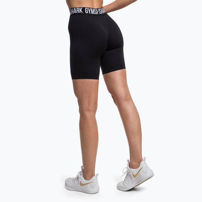Pantaloncini da ciclismo Gymshark Fit da donna nero/bianco 3