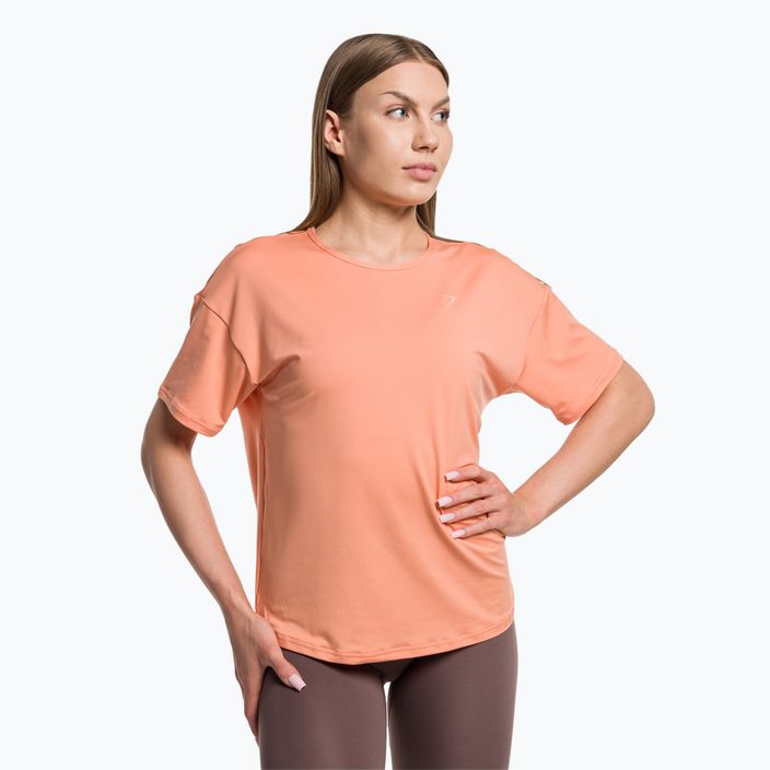 Gymshark Studio Top - Camicia da allenamento rosa cenerino