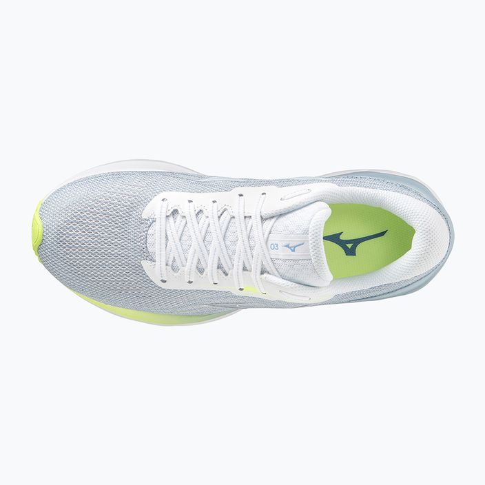 Scarpe da corsa da donna Mizuno Skyrise 3 bianco/bianco/ neo lime 5