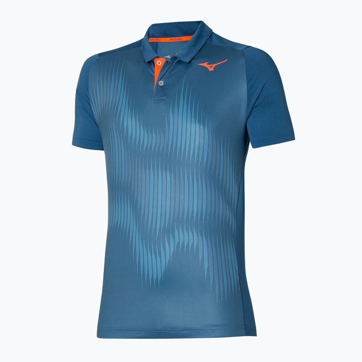 Maglietta da tennis da uomo Mizuno Shadow Polo blu 62GAA00417