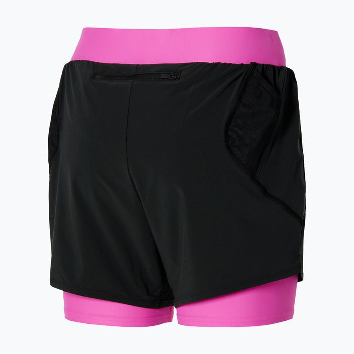 Pantaloncini da corsa da donna Mizuno ER 4.5 2in1 nero/rosa 2