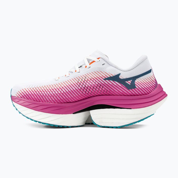 Mizuno Wave Rebellion Pro scarpe da corsa bianche e rosa J1GD231721 3