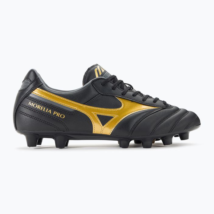 Mizuno Morelia II PRO MD scarpe da calcio da uomo nero/oro/ombra scura 2