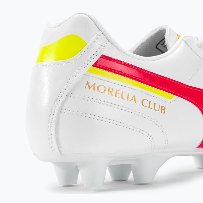 Mizuno Morelia II Club MD scarpe da calcio uomo bianco/flery coral2/bolt2 10