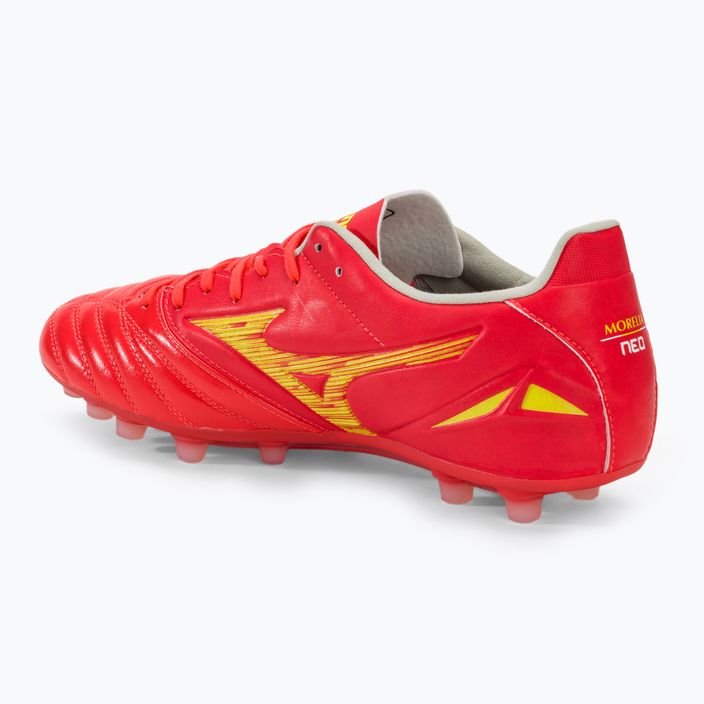 Scarpe da calcio Mizuno Morelia Neo IV Pro AG flerycoral2/bolt2 da uomo 3