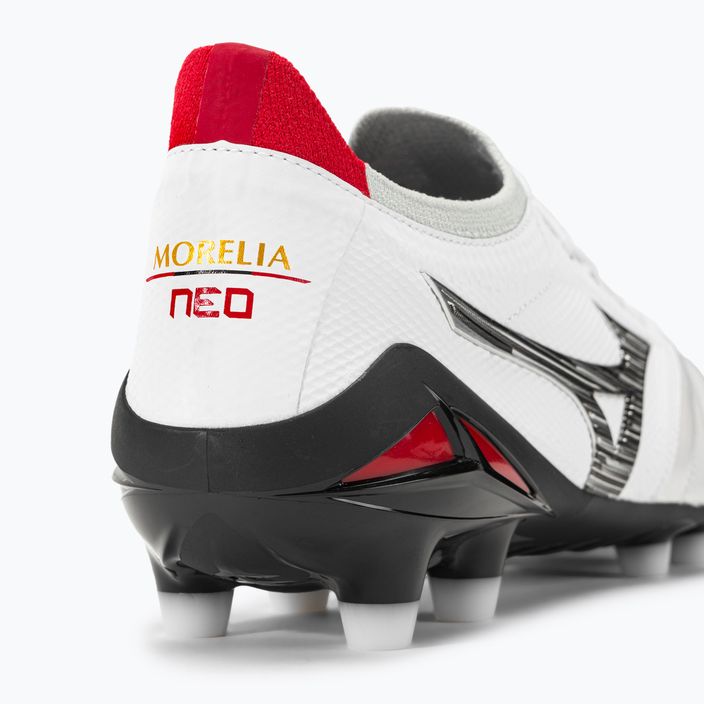 Mizuno Morelia Neo IV Beta JP MD scarpe da calcio uomo bianco/nero/rosso cinese 11
