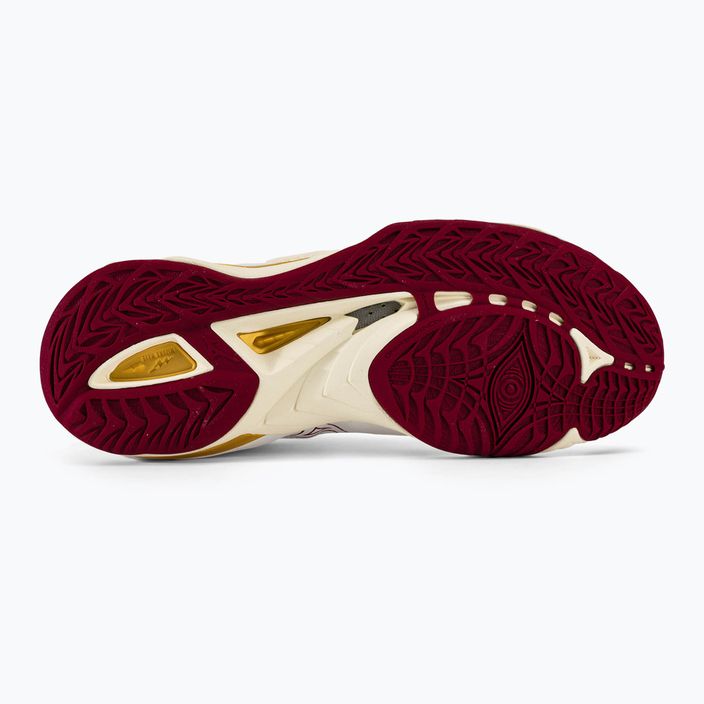 Scarpe da pallamano da donna Mizuno Wave Mirage 5 bianco/cabernet/mp oro 4