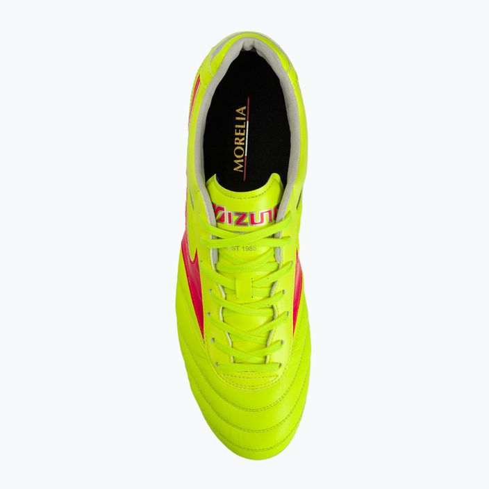 Mizuno Morelia II Elite MD scarpe da calcio giallo sicurezza/fuoco corallo 2/galaxy argento uomo 6