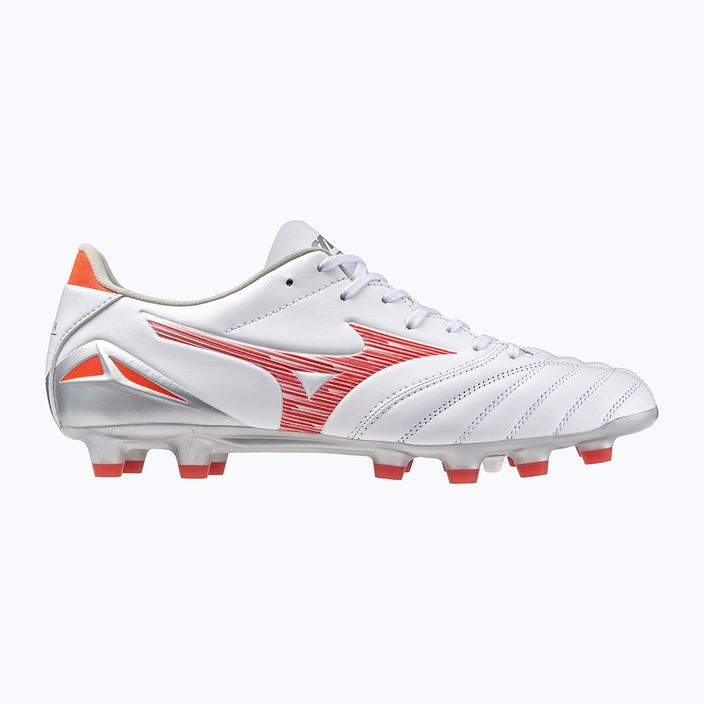 Scarpe da calcio Mizuno Morelia Neo IV Pro MD uomo bianco/rosso radioso/corallo caldo