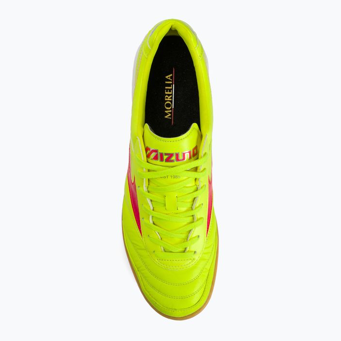 Mizuno Morelia Sala Elite IN giallo sicurezza/fuoco corallo 2/argento galassia scarpe da calcio uomo 7