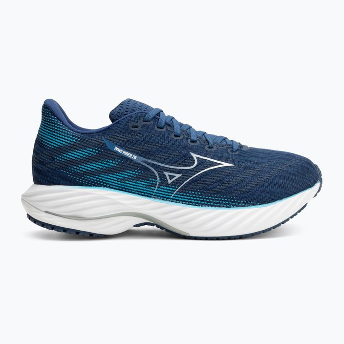 Scarpe da corsa da uomo Mizuno Wave Rider 28 blu estate/bianco/ blu fiume 2