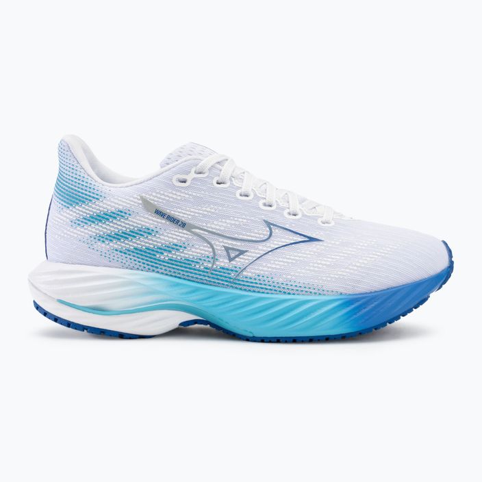 Scarpe da corsa da donna Mizuno Wave Rider 28 bianco/blu marino/blu fluviale 2