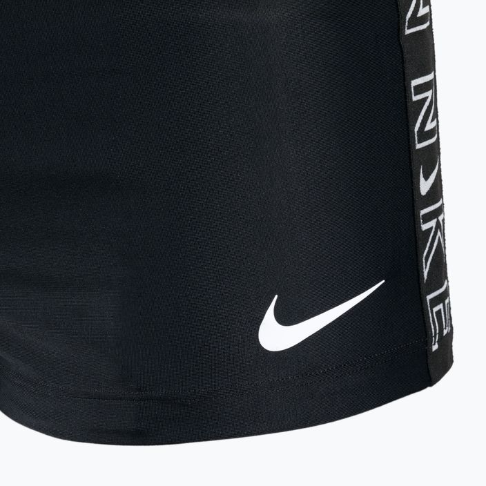 Uomo Nike Logo Tape Square Leg boxer da bagno nero 4