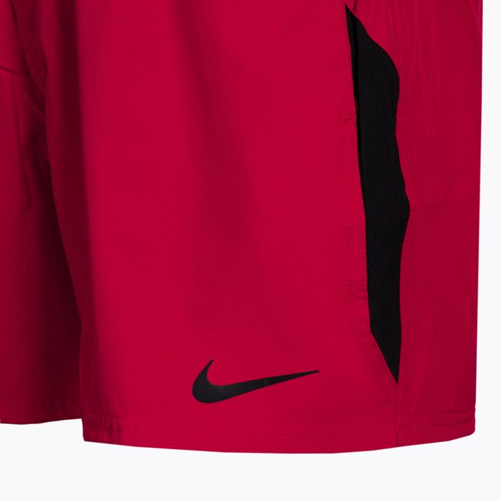 Pantaloncini da bagno Nike Contend 5" Volley Uomo rosso università 4