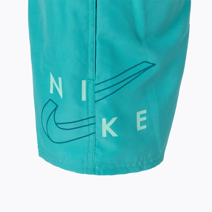 Pantaloncini da bagno da bambino Nike Split Logo 4" Volley lavati verde acqua 3