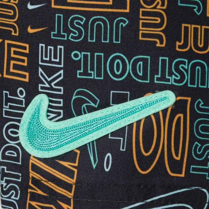 Pantaloncini da bagno Nike Logo Mashup 8" Volley per bambini, nero 3
