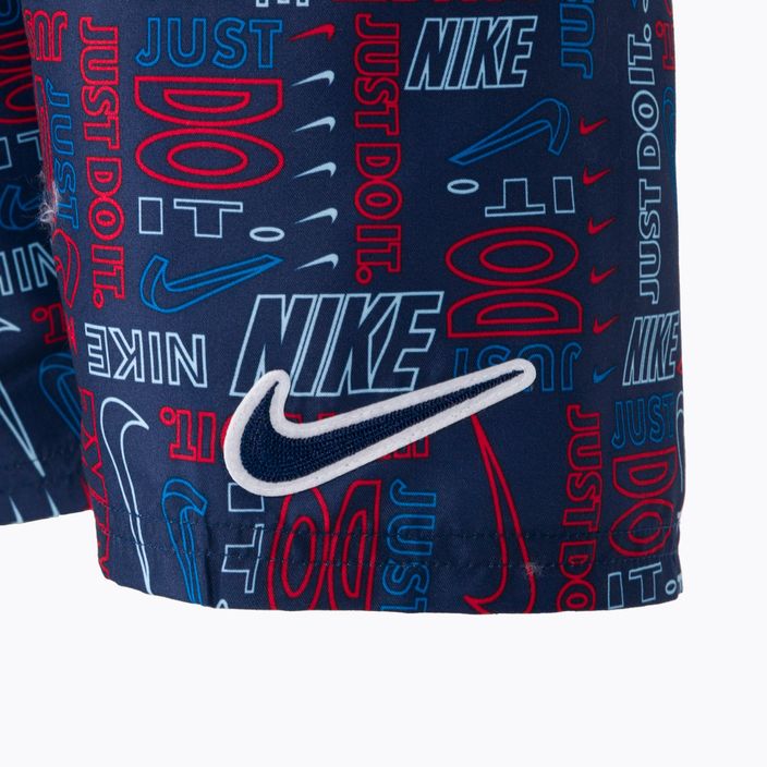 Pantaloncini da bagno da bambino Nike Logo Mashup 8" Volley mezzanotte marina 3