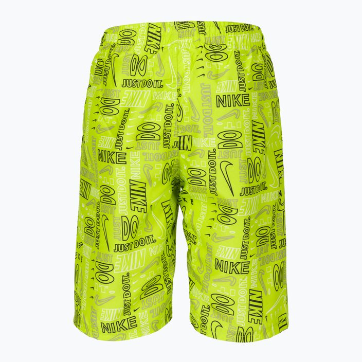Pantaloncini da bagno Nike Logo Mashup 8" Volley da bambino verde atomico 2