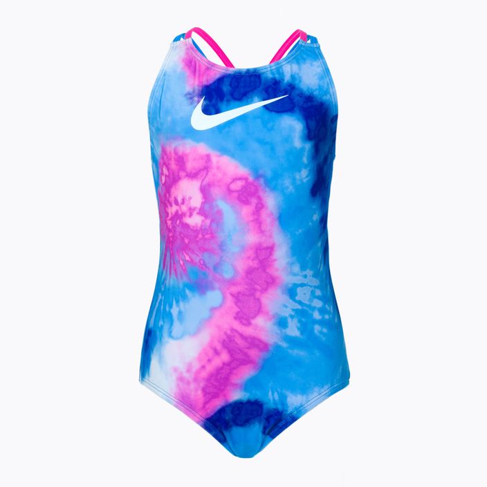 Costume intero Nike Tie Dye Spiderback per bambini, foto blu