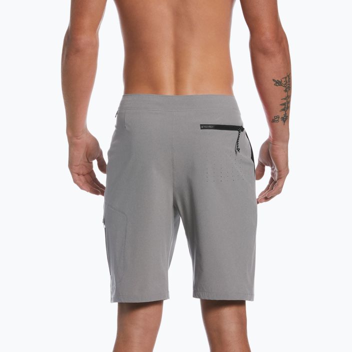 Pantaloncini da bagno Nike Flow 9" Hybrid da uomo grigio erica chiaro 6