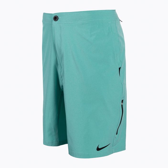 Pantaloncini da bagno Nike Flow 9" Hybrid lavati verde acqua da uomo 2