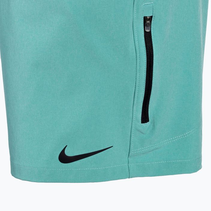 Pantaloncini da bagno Nike Flow 9" Hybrid lavati verde acqua da uomo 4