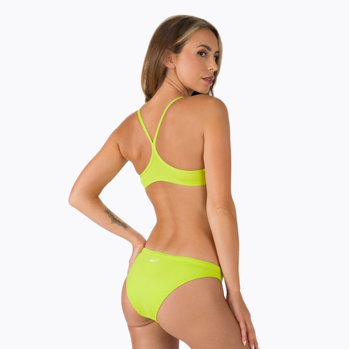 Costume da bagno due pezzi donna Nike Essential Sports Bikini verde atomico 3