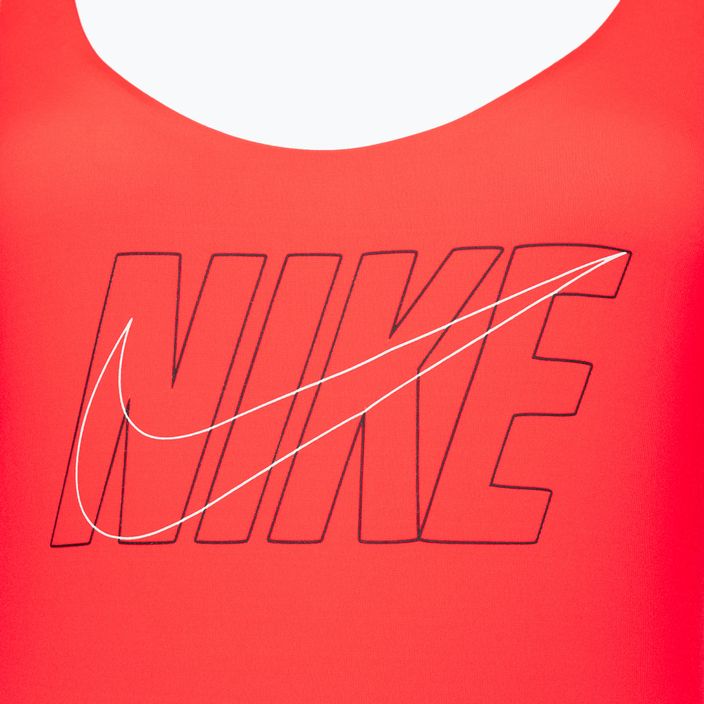 Costume intero Nike Multi Logo Bright Crimson da donna 3