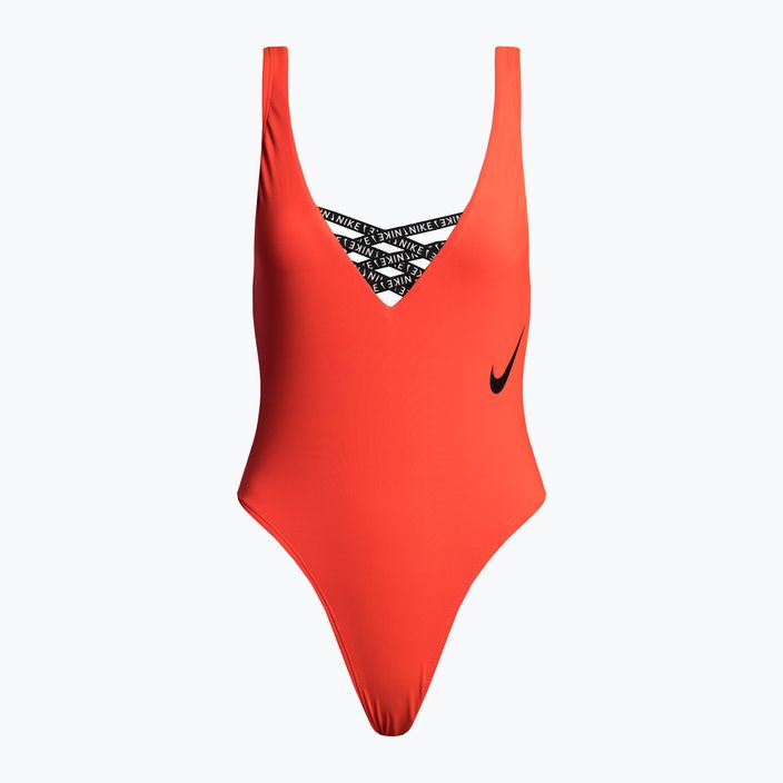 Nike Sneakerkini U-Back - costume da bagno intero da donna, colore cremisi brillante