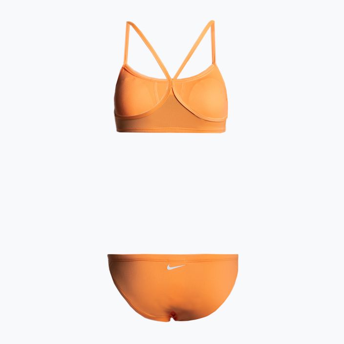Costume da bagno due pezzi donna Nike Essential Sports Bikini crema pesca 2