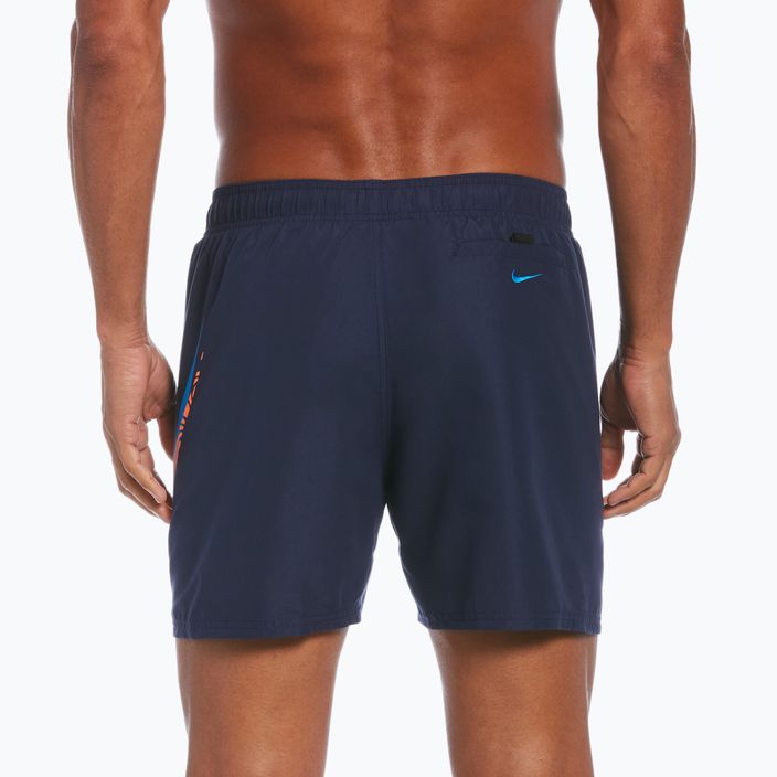 Pantaloncini da bagno Nike Liquify Swoosh 5" Volley da uomo, mezzanotte marina 2