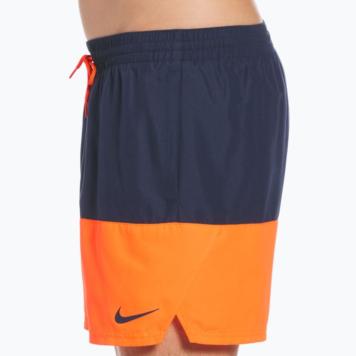 Pantaloncini da bagno Nike Split 5" Volley arancione totale da uomo 6