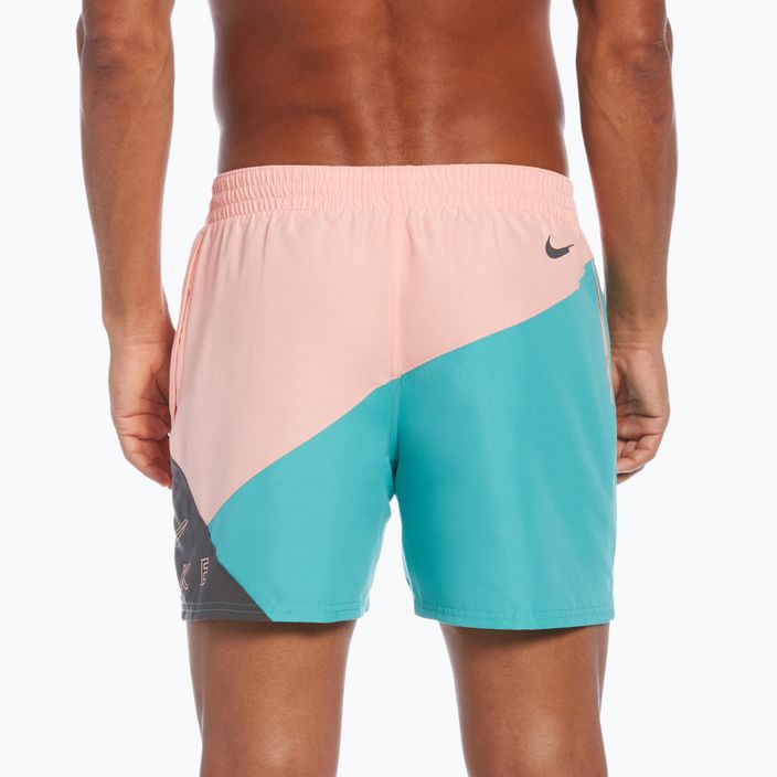 Pantaloncini da bagno Nike Logo 5" Volley uomo grigio ferro 7