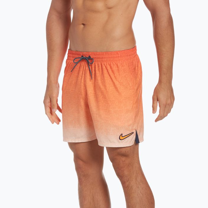 Pantaloncini da bagno Nike Just Do It Fade 5" Volley Uomo arancione atomico 5