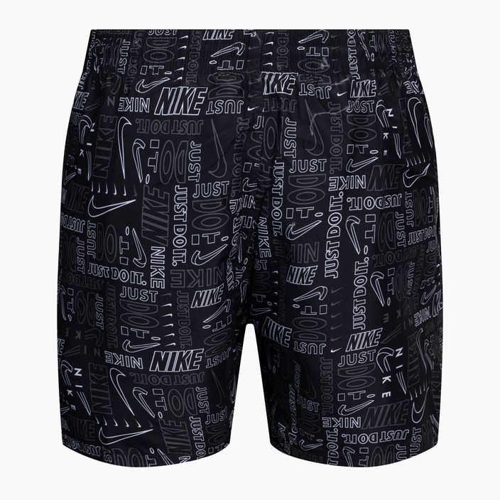 Pantaloncini da bagno Nike Logo Mashup 5" Volley da uomo, nero 2