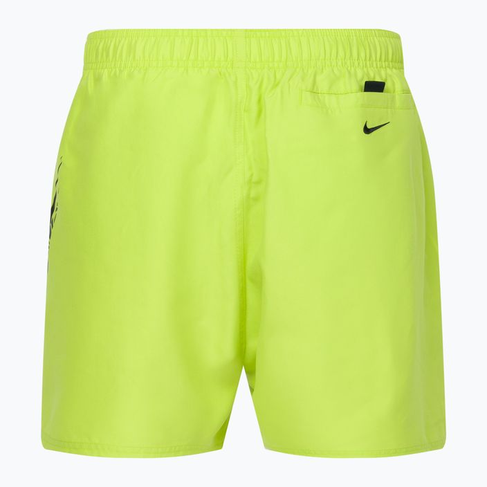 Pantaloncini da bagno Nike Liquify Swoosh 5" Volley da uomo verde atomico 2