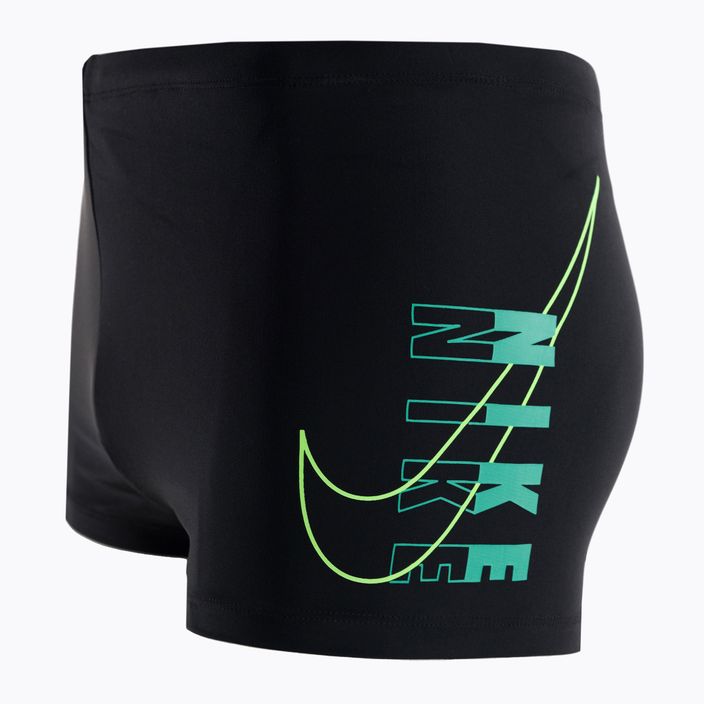 Uomo Nike Reflect Logo Square Leg boxer da bagno nero 3