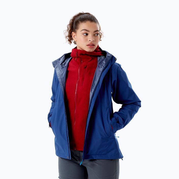 Rab Downpour Eco giacca da pioggia da donna blu patriota