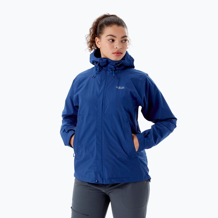 Rab Downpour Eco giacca da pioggia da donna blu patriota 3