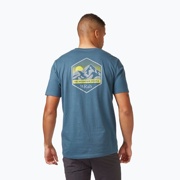 Maglietta da trekking Rab Stance Mountain Peak da uomo, blu orione 2