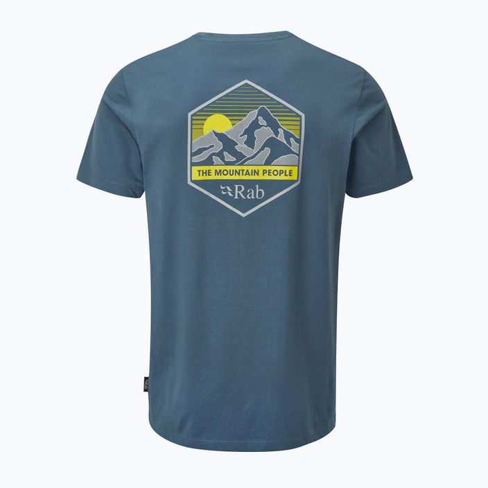 Maglietta da trekking Rab Stance Mountain Peak da uomo, blu orione 5