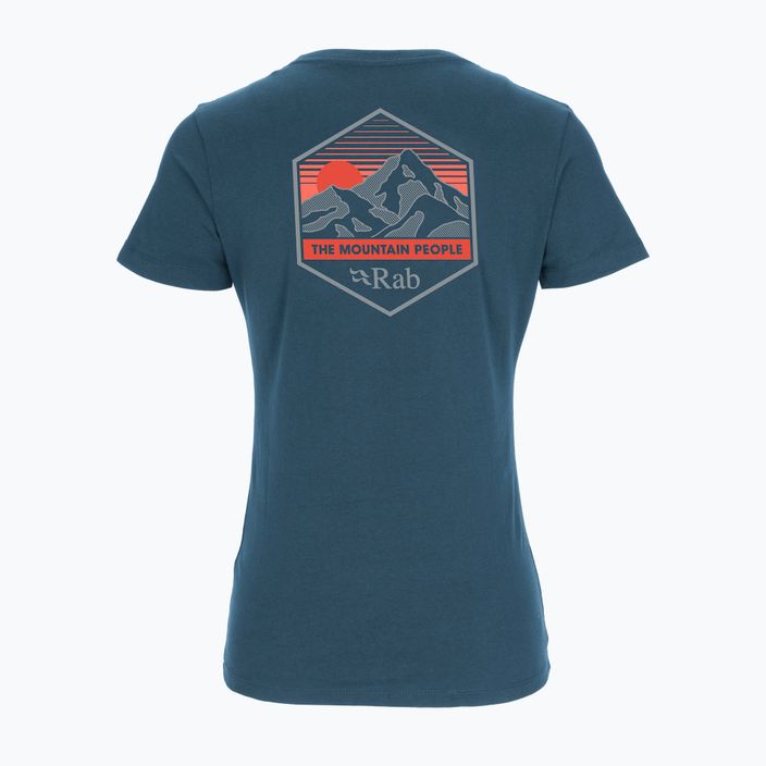 Maglietta da trekking donna Rab Stance Mountain Peak blu orion 5