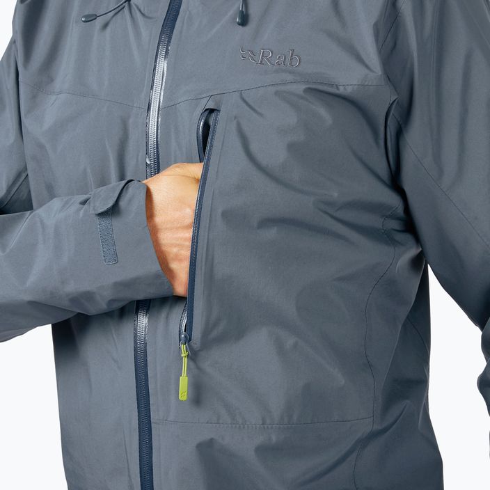 Rab Latok Paclite Plus giacca da pioggia da uomo blu orione 8