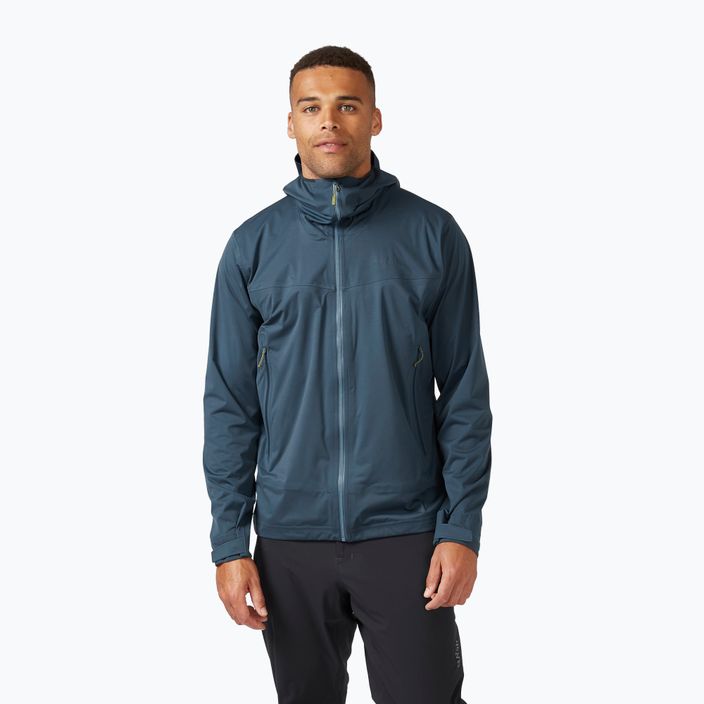 Rab Kinetic 2.0 giacca da pioggia da uomo blu notte