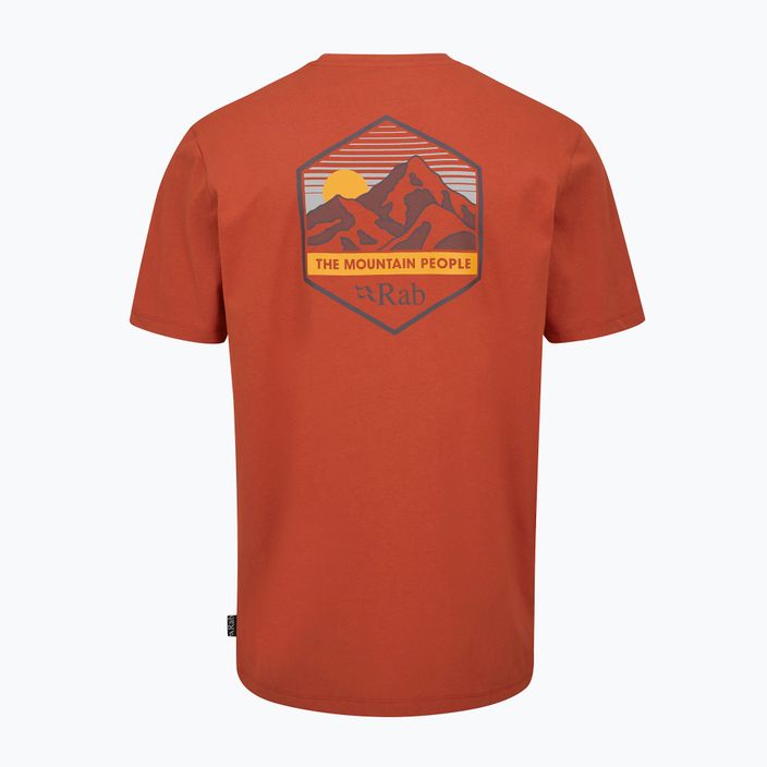 Maglietta da uomo Rab Stance Mountain Peak red clay 7