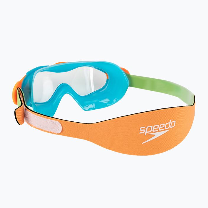 Speedo Sea Squad Maschera da nuoto per bambini Jr azzurro/verde fluo/arancio fluo/chiaro 4