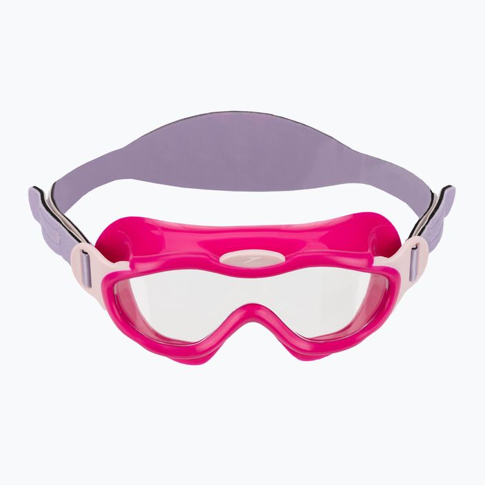 Maschera da nuoto per bambini Speedo Sea Squad Jr rosa elettrico/lilla di Miami/fioritura/chiaro 2